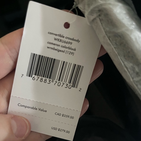 Kate Spade Cameron Colorblock Convertible Crossbody, Black/White/Tan - Picture 10 of 10